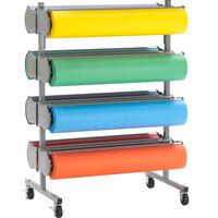 Bulman R398-D-48 48" Horizontal Tower 8 Roll Deluxe Paper Rack - Assembled