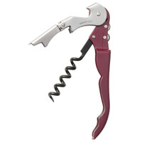 Franmara 5409-03 Duo-Lever Waiter's Corkscrew with Burgundy Enamel Handle and Smart-Kut Cutter