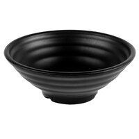 GET B-247-BK Nara 22 oz. Black Matte Melamine Bowl - 12/Case