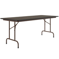 Correll Folding Table, 30" x 96" Melamine Top, Walnut