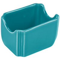 Fiesta® Dinnerware from Steelite International HL479107 Turquoise 3 1/2" x 2 3/8" China Sugar Caddy - 12/Case