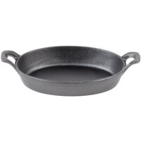 American Metalcraft CIPOV9567 36 oz. Pre-Seasoned Mini Cast Iron Oval Casserole Dish