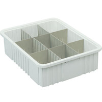 Metro MTB93030W 23" x 18" x 3" White Divider Tote Box