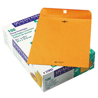 Quality Park 37893 #93 9 1/2" x 12 1/2" Brown Kraft Clasp / Gummed Seal File Envelope - 100/Box