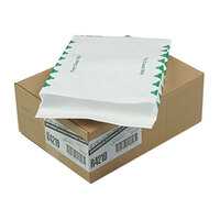 Survivor R4210 Tyvek® #97 10" x 13" x 1 1/2" White U.S. Postal Service First Class Expansion Mailer with Flap-Stick Self Adhesive Seal - 100/Case