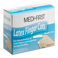 Medique 70435 Medi-First Latex Finger Cots - 144/Box