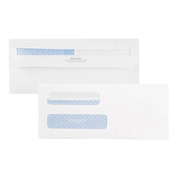 Quality Park 24539 #8 5/8 3 5/8" x 8 5/8" White Security Tinted Business Envelope with 2 Windows and Redi-Seal Strip - 500/Box