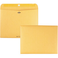 Quality Park 38090 Redi File #90 9" x 12" Brown Kraft Clasp / Gummed Seal File Envelope - 100/Box