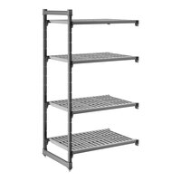 Cambro CBA243664V4580 Camshelving® Basics Plus Vented 4-Shelf Add On Unit - 24" x 36" x 64"
