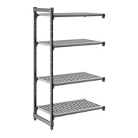 Cambro CBA213664V4580 Camshelving® Basics Plus Vented 4-Shelf Add On Unit - 21" x 36" x 64"