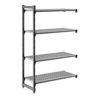 Cambro CBA184264V4580 Camshelving® Basics Plus Vented 4-Shelf Add On Unit - 18" x 42" x 64"