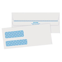 Quality Park 24529 #9 3 7/8" x 8 7/8" White Security Tinted Business Envelope with 2 Windows and Redi-Seal - 500/Box