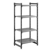 Cambro CBU213064V4580 Camshelving® Basics Plus Vented 4-Shelf Stationary Starter Unit - 21" x 30" x 64"