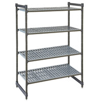 Cambro CBU184864V4580 Camshelving® Basics Plus Vented 4-Shelf Stationary Starter Unit - 18" x 48" x 64"