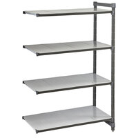 Cambro CBA213664S4580 Camshelving® Basics Plus Solid 4-Shelf Add On Unit - 21" x 36" x 64"