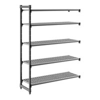 Cambro CBA185472V5580 Camshelving® Basics Plus Vented 5-Shelf Add On Unit - 18" x 54" x 72"