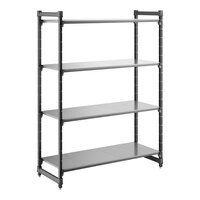 Cambro CBU215472S4580 Camshelving® Basics Plus Solid 4-Shelf Stationary Starter Unit - 21" x 54" x 72"