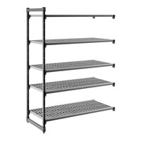 Cambro CBA245472V5580 Camshelving® Basics Plus Vented 5-Shelf Add On Unit - 24" x 54" x 72"