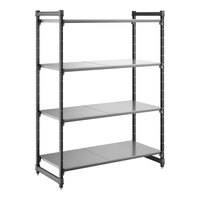 Cambro CBU245472S4580 Camshelving® Basics Plus Solid 4-Shelf Stationary Starter Unit - 24" x 54" x 72"