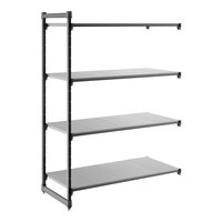 Cambro CBA245472S4580 Camshelving® Basics Plus Solid 4-Shelf Add On Unit - 24" x 54" x 72"