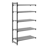Cambro CBA184272V5580 Camshelving® Basics Plus Vented 5-Shelf Add On Unit - 18" x 42" x 72"
