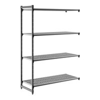 Cambro CBA246084V4580 Camshelving® Basics Plus Vented 4-Shelf Add On Unit - 24" x 60" x 84"