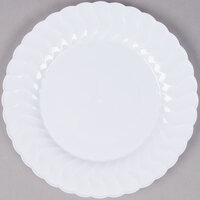 Fineline Flairware 209-WH 9" White Plastic Plate - 180/Case