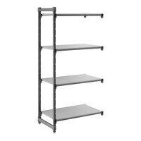 Cambro CBA213672S4580 Camshelving® Basics Plus Solid 4-Shelf Add On Unit - 21" x 36" x 72"