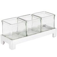 Cal-Mil 1560-2 Aluminum Three Jar Display - 12" x 4 1/4" x 2"