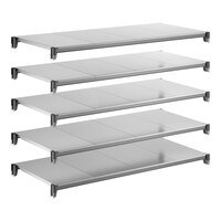 Cambro CBSK2148S5580 Camshelving® Basics Plus 21" x 48" Shelf Kit with 5 Solid Shelves