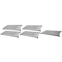 Cambro Camshelving® Basics Plus 18" Wide Shelf Kit with 1 Solid and 4 Vented Shelves