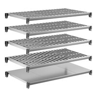 Cambro CBSK2442VS5580 Camshelving® Basics Plus 24" x 42" Shelf Kit with 1 Solid and 4 Vented Shelves