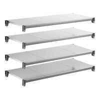 Cambro CBSK1842S4580 Camshelving® Basics Plus 18" x 42" Shelf Kit with 4 Solid Shelves