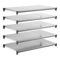 Cambro CBSK2442S5580 Camshelving® Basics Plus 24" x 42" Shelf Kit with 5 Solid Shelves