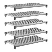 Cambro CBSK1836V5580 Camshelving® Basics Plus 18" x 36" Shelf Kit with 5 Vented Shelves