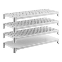 Cambro CPSK1842VS4480 Camshelving® Premium 18" x 42" Shelf Kit with 1 Solid and 3 Vented Shelves
