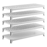 Cambro CPSK1842VS5480 Camshelving® Premium 18" x 42" Shelf Kit with 1 Solid and 4 Vented Shelves