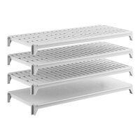 Cambro CPSK2148VS4480 Camshelving® Premium 21" x 48" Shelf Kit with 1 Solid and 3 Vented Shelves