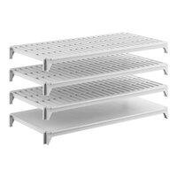 Cambro CPSK2448VS4480 Camshelving® Premium 24" x 48" Shelf Kit with 1 Solid and 3 Vented Shelves