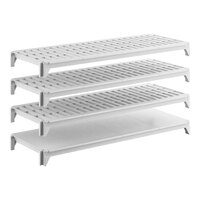 Cambro CPSK1848VS4480 Camshelving® Premium 18" x 48" Shelf Kit with 1 Solid and 3 Vented Shelves