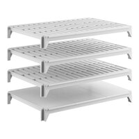 Cambro CPSK2436VS4480 Camshelving® Premium 24" x 36" Shelf Kit with 1 Solid and 3 Vented Shelves