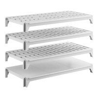 Cambro CPSK1836VS4480 Camshelving® Premium 18" x 36" Shelf Kit with 1 Solid and 3 Vented Shelves