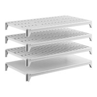 Cambro CPSK2442VS4480 Camshelving® Premium 24" x 42" Shelf Kit with 1 Solid and 3 Vented Shelves