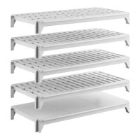 Cambro CPSK1836VS5480 Camshelving® Premium 18" x 36" Shelf Kit with 1 Solid and 4 Vented Shelves