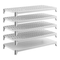 Cambro CPSK2142VS5480 Camshelving® Premium 21" x 42" Shelf Kit with 1 Solid and 4 Vented Shelves
