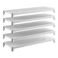 Cambro CPSK1848VS5480 Camshelving® Premium 18" x 48" Shelf Kit with 1 Solid and 4 Vented Shelves