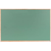 Aarco OC3648G 36" x 48" Green Solid Oak Wood Frame Slate Composition Chalkboard