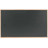 Aarco OS3660S 36" x 60" Slate Gray Solid Oak Wood Frame Composition Chalkboard