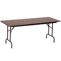 Correll 24" x 60" Rectangular Walnut High Pressure Heavy Duty Folding Table