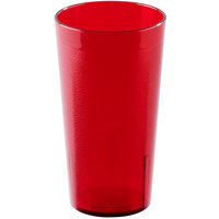 Cambro 1600P156 Colorware 16.4 oz. Ruby Red Customizable SAN Plastic Tumbler - 72/Case